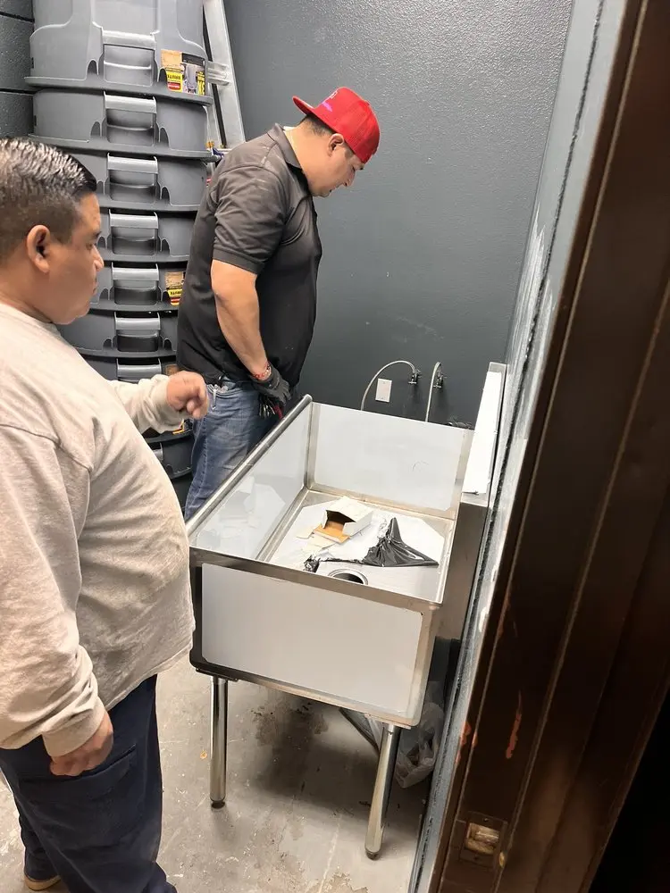 Commercial plumbing and sink installation in Malden Center